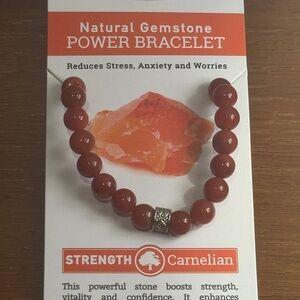 Strength Carnelian Gemstone Bracelet